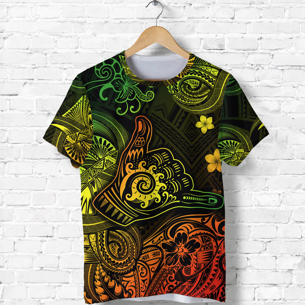 Hawaii Shaka Polynesian T Shirt Unique Style Reggae