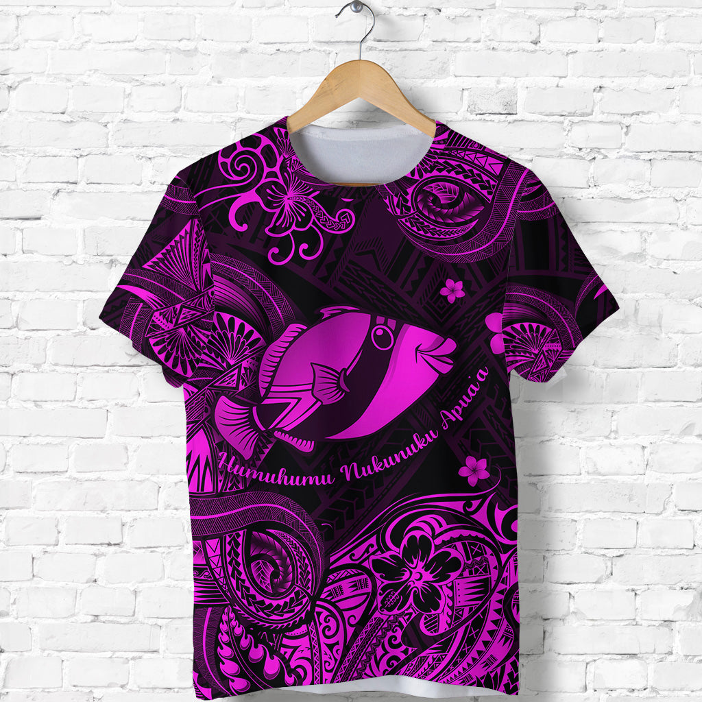 Hawaii State Fish: Humuhumu Nukunuku Apua'a Polynesian T Shirt Unique Style Pink