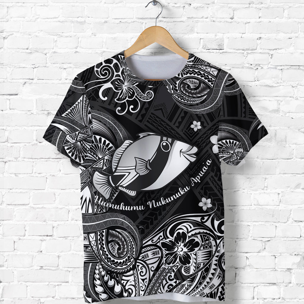 Hawaii State Fish: Humuhumu Nukunuku Apua'a Polynesian T Shirt Unique Style Black