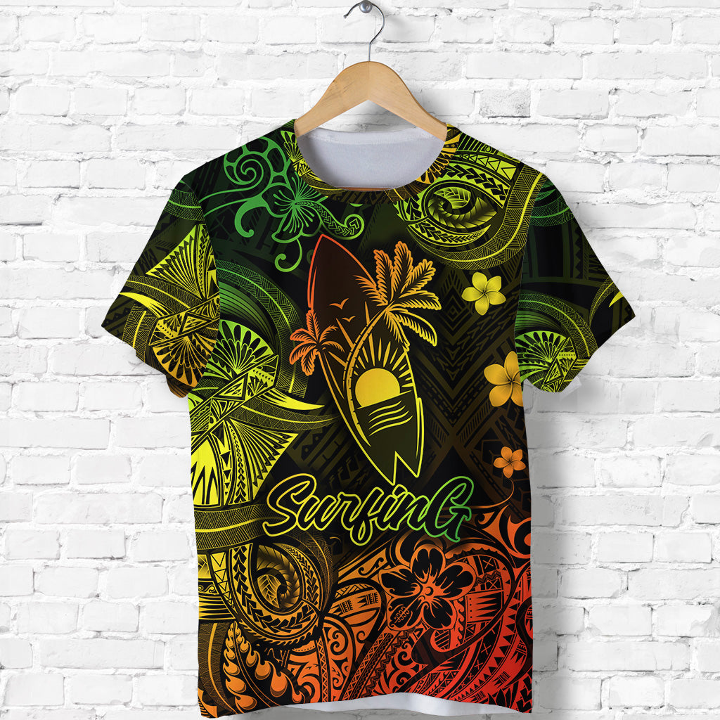 Hawaii Surfing Polynesian T Shirt Unique Style Reggae