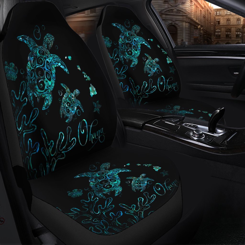 Hawaii Turtle Ohana Paua Shell Car Seat Covers AH