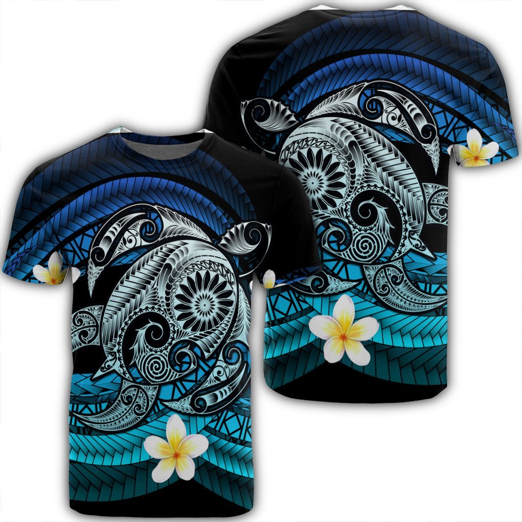 Hawaii Turtle Plumeria Polynesian T-Shirt - Mela Style - Ah