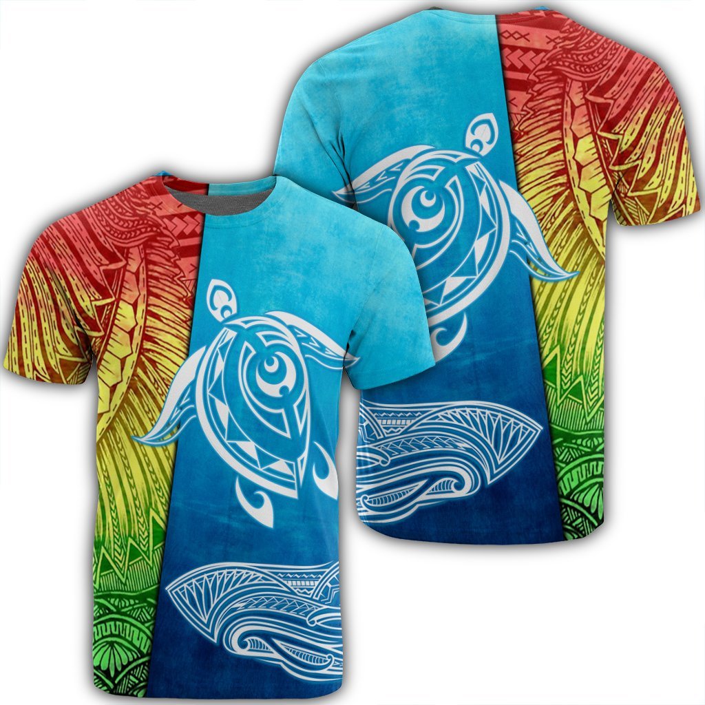 Hawaii Turtle Shark Polynesian And Sea T-Shirt AH