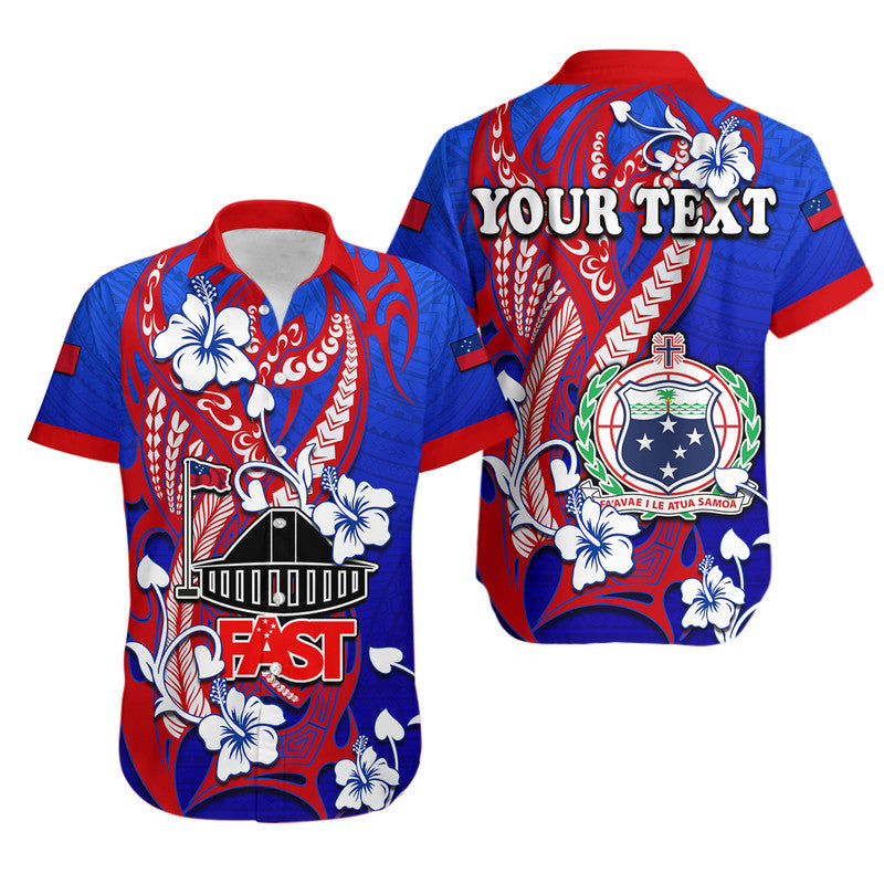 Custom Personalised Special Samoa FAST Party Hawaiian Shirt Tribal Samoan Hibiscus Design