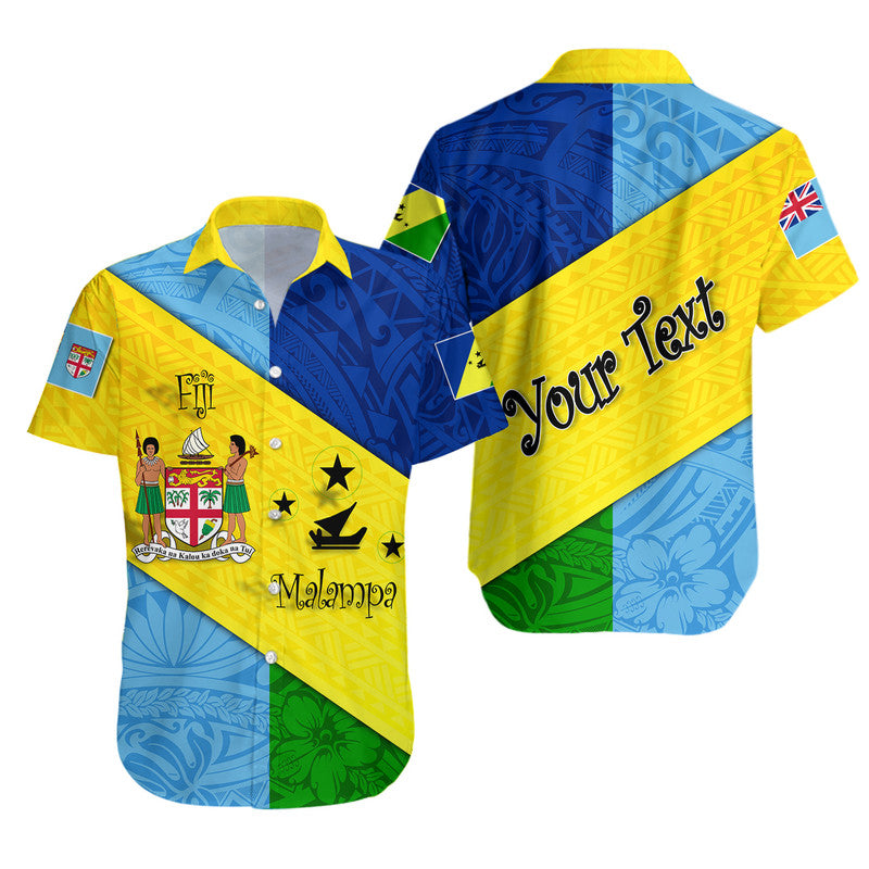 Custom Personalised Malampa Fiji Day Hawaiian Shirt Polynesian Line Arty Style