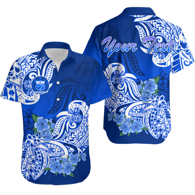 Custom Personalised Polynesian Samoa Floral Tribal Hawaiian Shirt