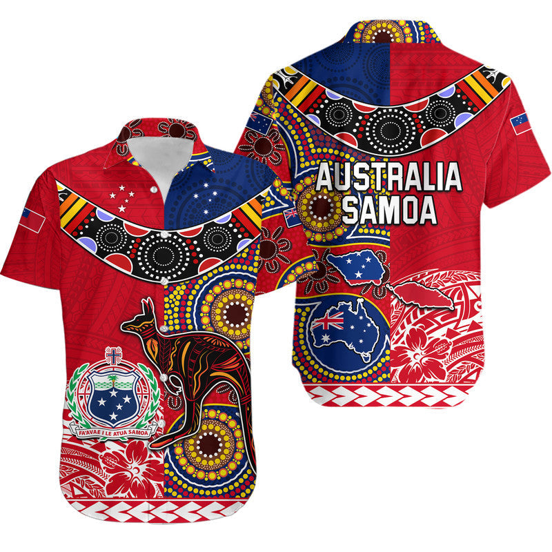 Australia Aboriginal and Samoa Polynesian Hawaiian Shirt Boomerang