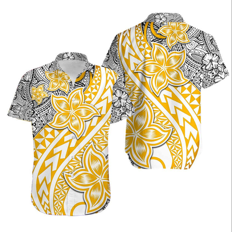 Traditional Polynesian Tribal Tattoo Retro Hawaiian Shirt Yellow