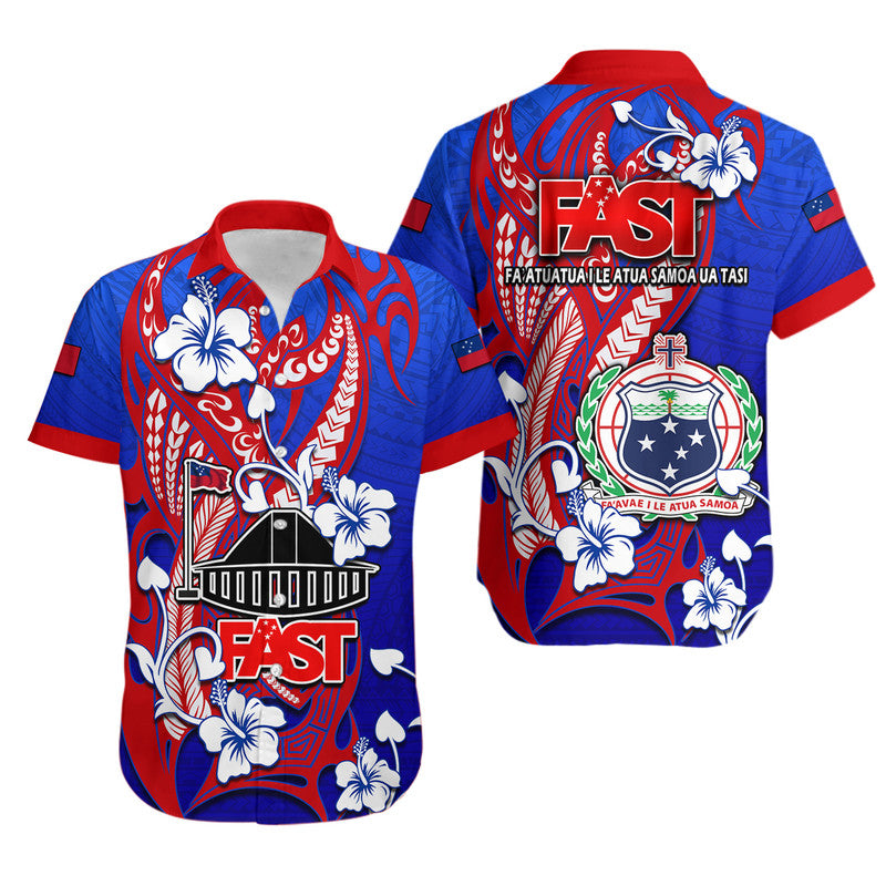 Special Samoa FAST Party Hawaiian Shirt Tribal Samoan Hibiscus Design