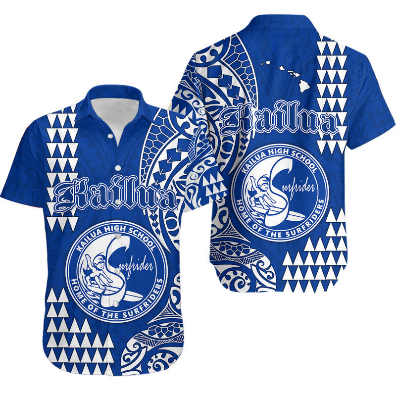 Hawaii Kailua High School Hawaiian Shirt Tribal Kakau