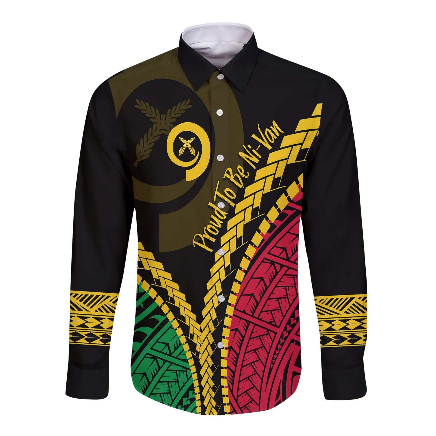 Vanuatu Long Sleeves Button Shirt Proud Ni Van Special Version