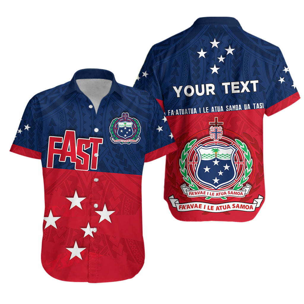 Custom Personalised F.A.S.T Samoa Hawaiian Shirt Polynesian Enthusiasm
