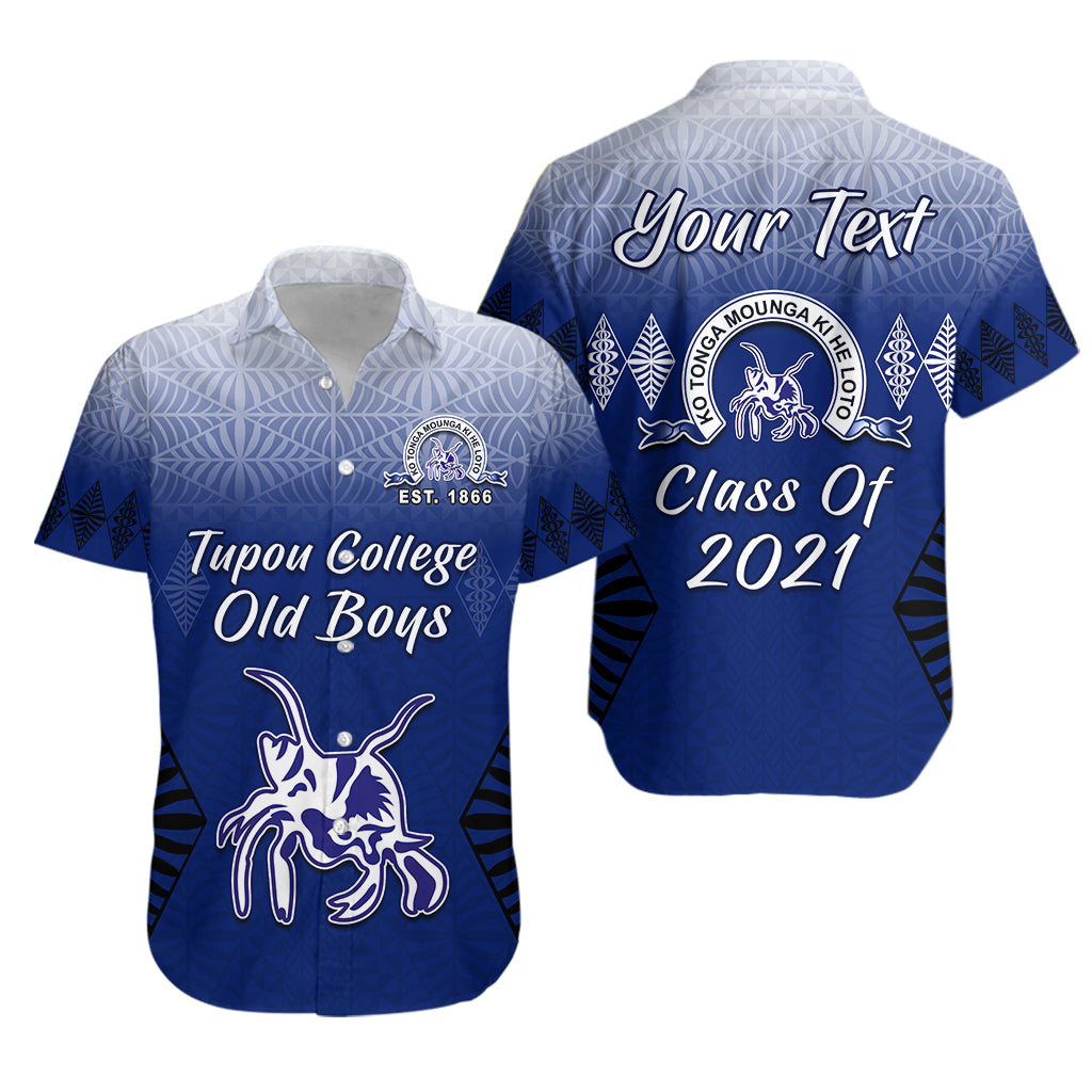 Custom Personalised Tupou College Hawaiian Shirt Old Boys Tongan Tapa - Class Year and Your Text