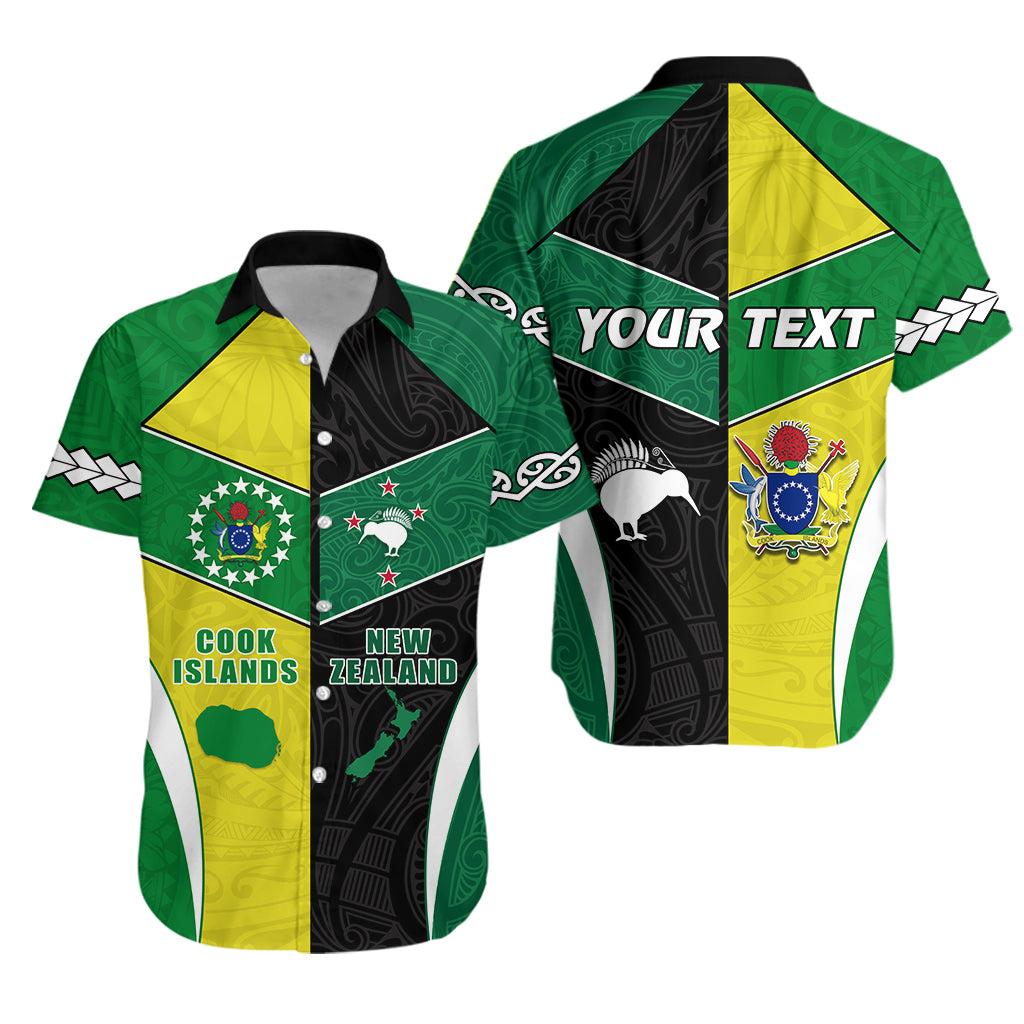 Custom Personalised Cook Islands and New Zealand Hawaiian Shirt Polynesian mix Maori