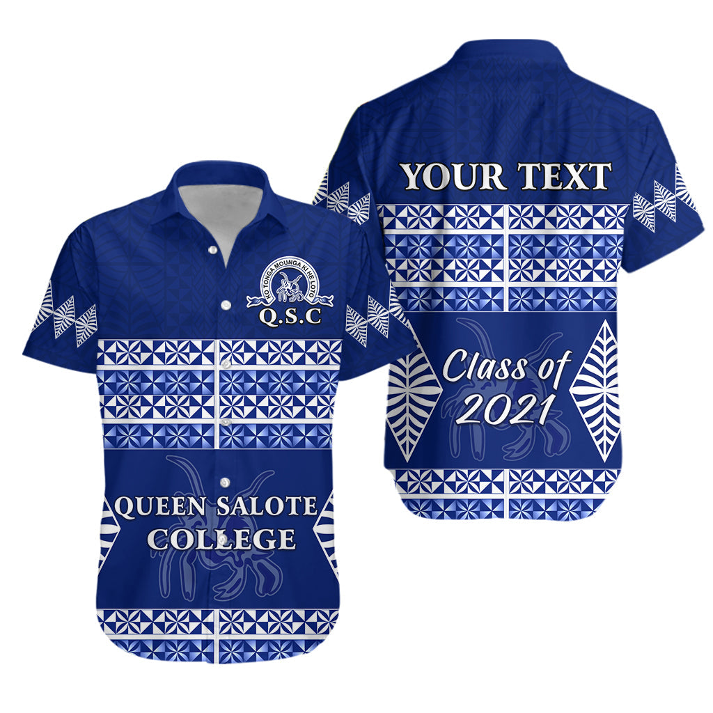 Custom Personalised Queen Salote College Hawaiian Shirt Tonga Pattern - Class Year and Your Text