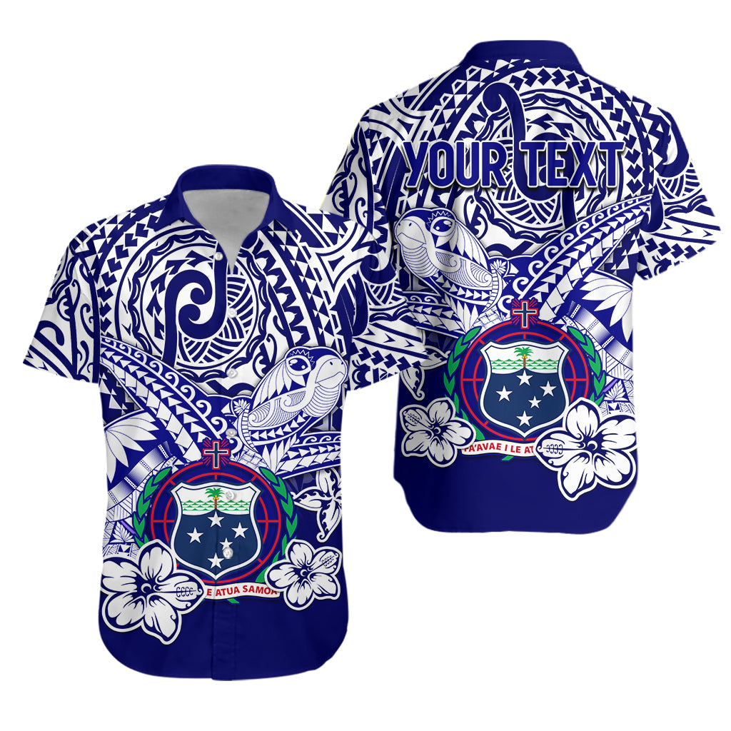 Custom Personalised Samoa Polynesian Hawaiian Shirt Samoan Loved Turtles