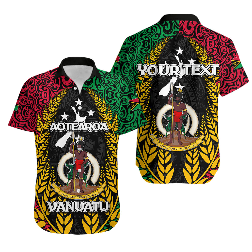 Custom Personalised Vanuatu Hawaiian Shirt Mix Maori Aotearoa