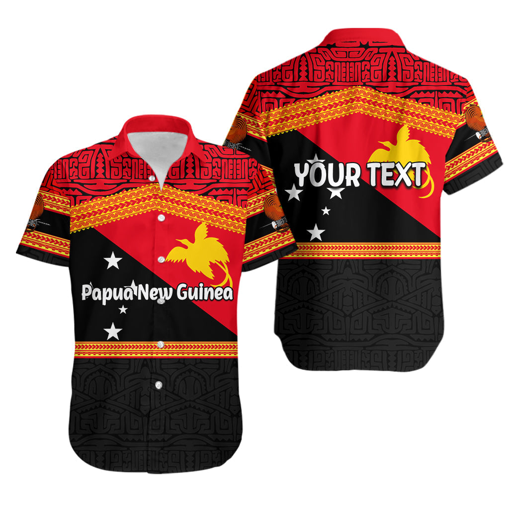 Custom Personalised Papua New Guinea Hawaiian Shirt Flag Style