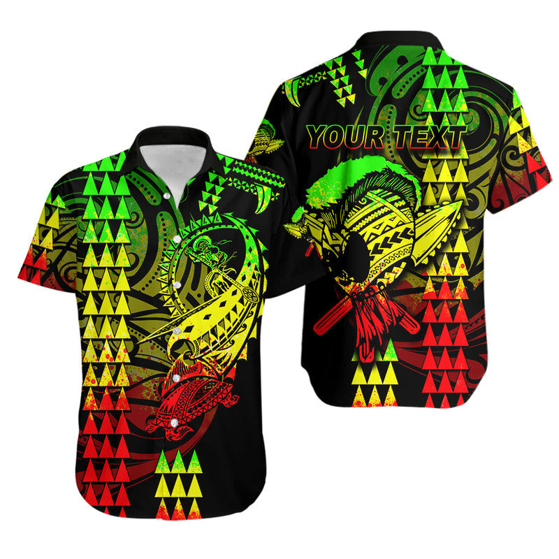 Custom Personalised Hawaii Polynesian Warrior Kakau Hawaiian Shirt - Reggage