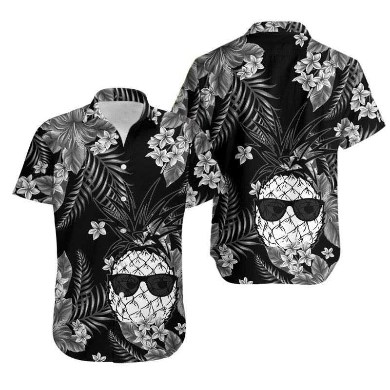 Hawaii Summer Colorful Pineapple Hawaiian Shirt Gray