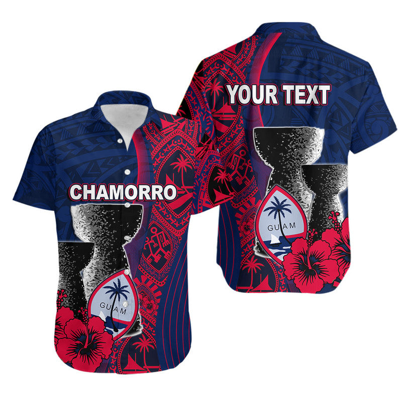 Custom Personalised Guam Chamorro Hawaiian Shirt Flag Color Style