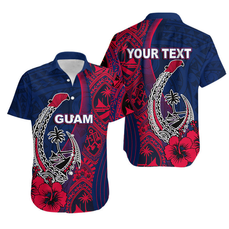Custom Personalised Guam Fish Hook Hawaiian Shirt Flag Color Style
