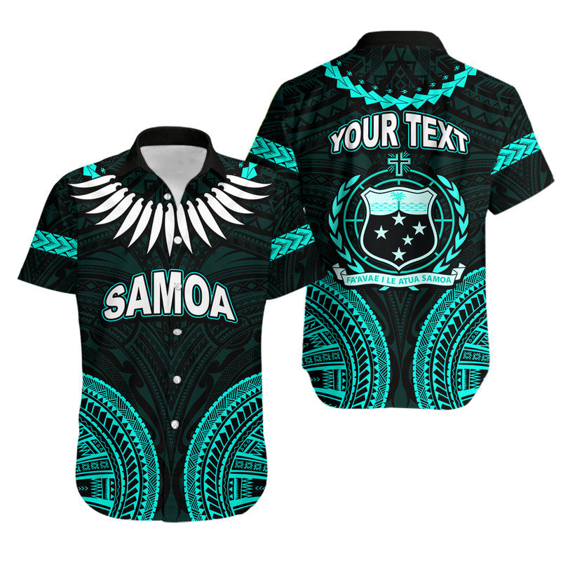 Custom Personalised Samoa Ula Nifo Tribal Hawaiian Shirt Green Style