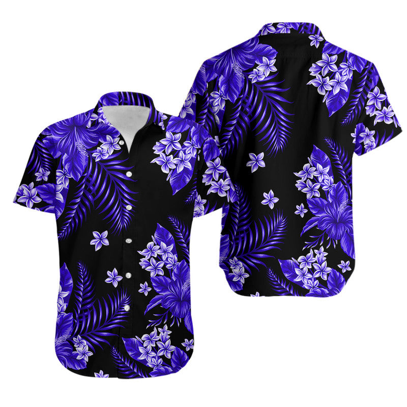 Hawaii Summer Colorful Hawaiian Shirt Dark Blue