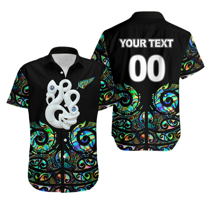 Custom Personalised New Zealand Rugby Hawaiian Shirt - Maori Manaia Papua Shell style