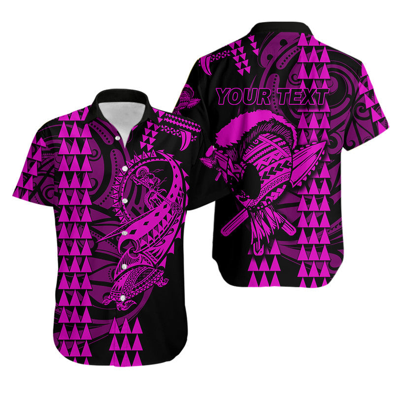 Custom Personalised Hawaii Polynesian Warrior Kakau Hawaiian Shirt - Purple