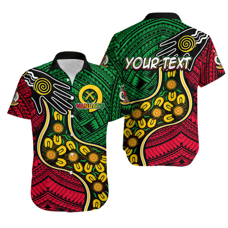 Custom Personalised Vanuatu Mix Aboriginal Hawaiian Shirt