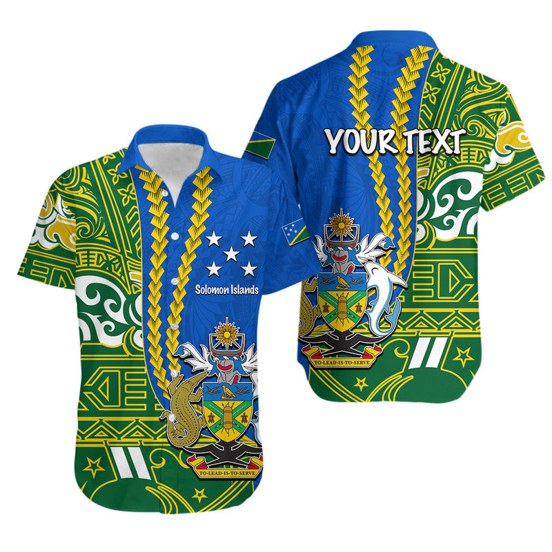 Custom Personalised Solomon Islands Polynesian Hawaiian Shirt