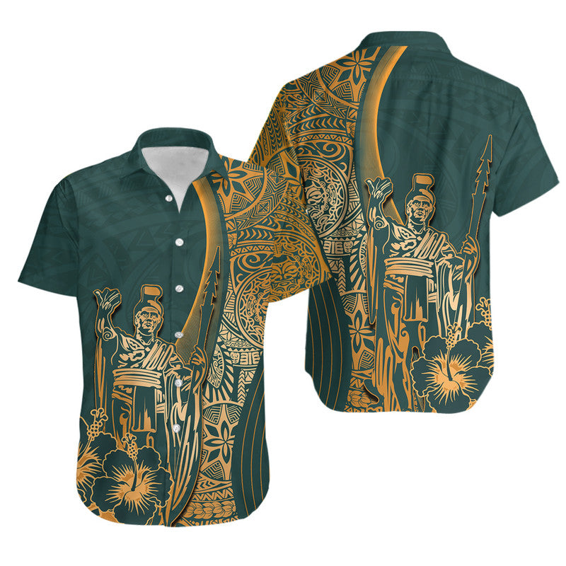 Hawaiian King Kamehameha Hawaiian Shirt Vibe Green Style