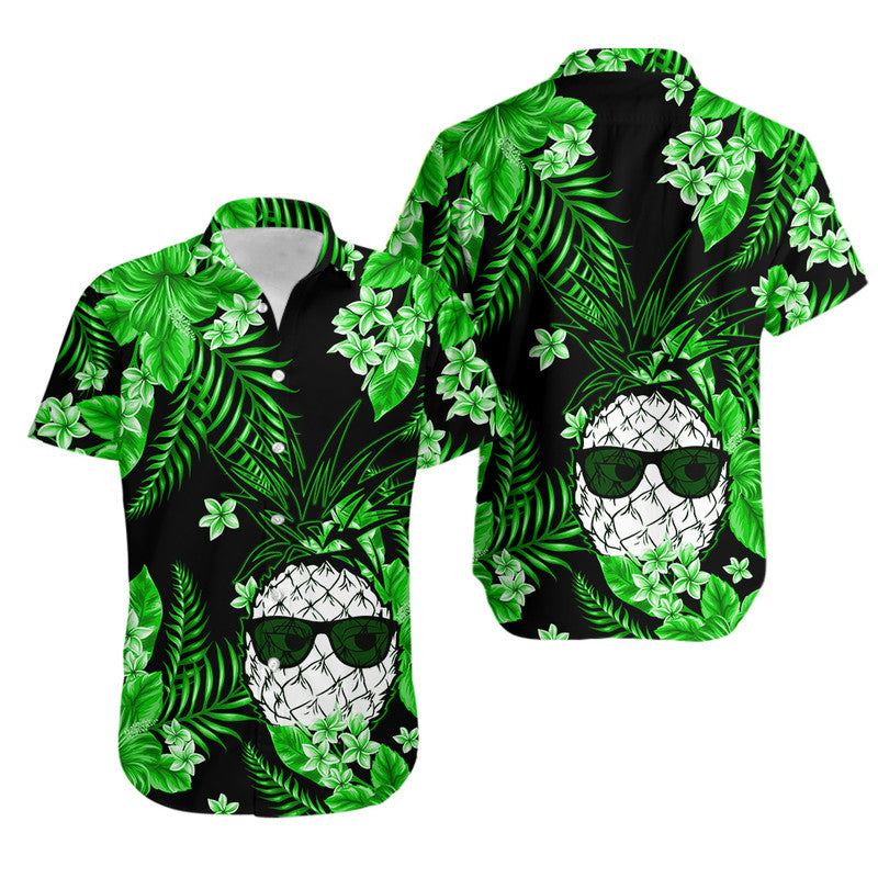 Hawaii Summer Colorful Pineapple Hawaiian Shirt Green