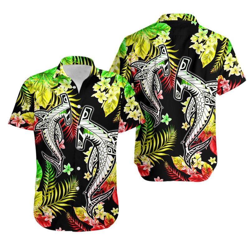 Hawaii Summer Colorful Shark Hawaiian Shirt Reggage