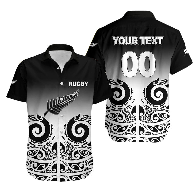 Custom Personalised New Zealand Rugby Hawaiian Shirt - Maori style