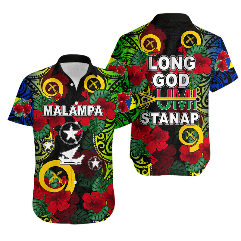 Vanuatu Malampa And Hibiscus Hawaiian Shirt