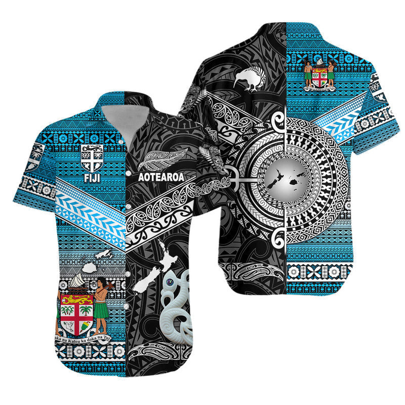 Matching Outfits For Couples New Zealand And Fiji Combo Dress And Shirt Together Black