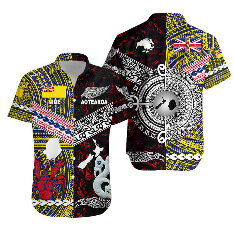 Matching Clothes For Couples New Zealand And Niue Combo Dress And Shirt Together Red
