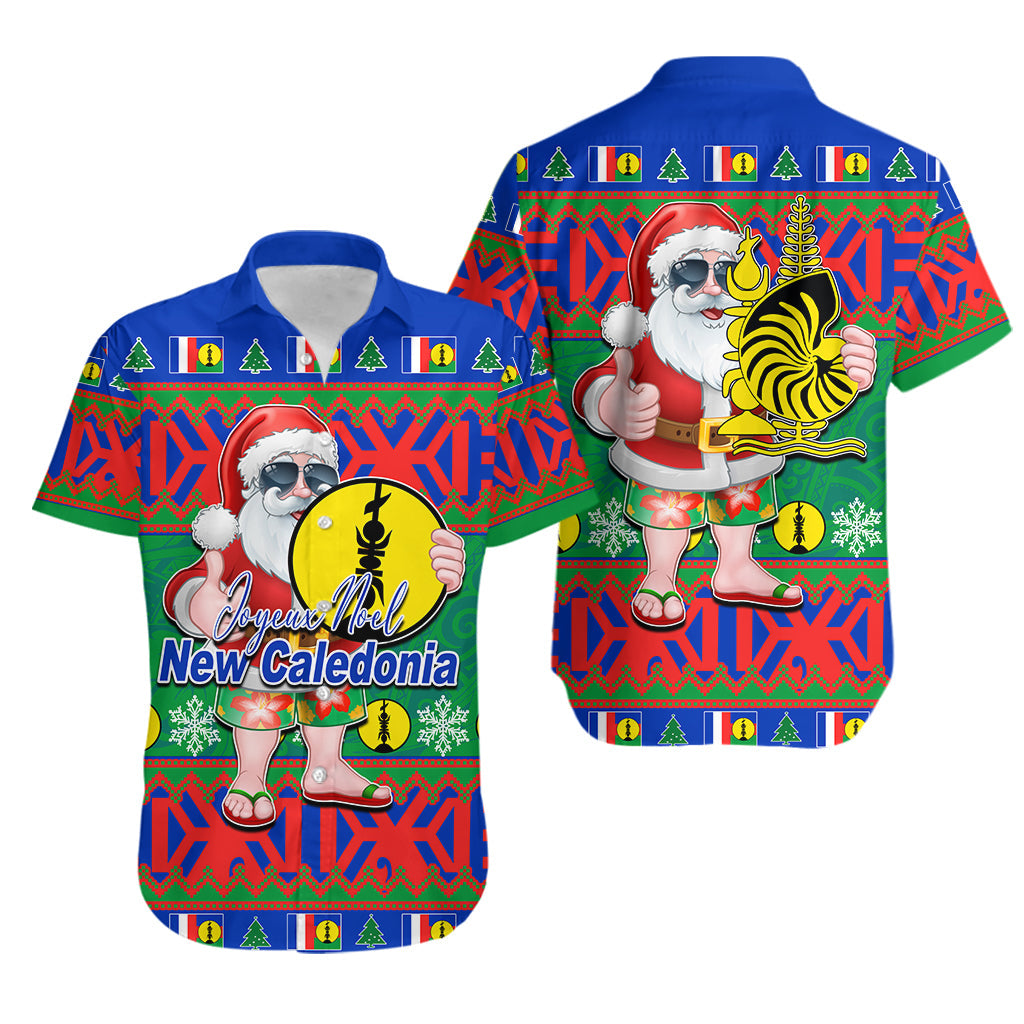 New Caledonia Christmas Hawaiian Shirt Cool Santa Claus