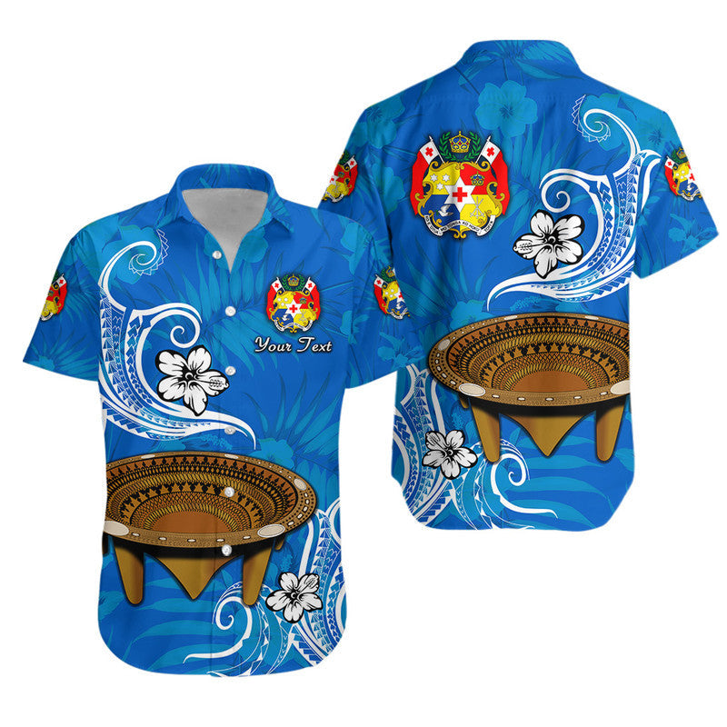 Custom Personalised Tonga Kumete Kava Bowl Hawaiian Shirt Sila Vibes - Blue
