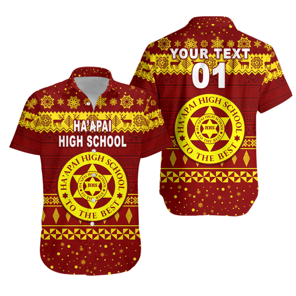Custom Personalised Ha'apai High School Christmas Hawaiian Shirt Simple Style
