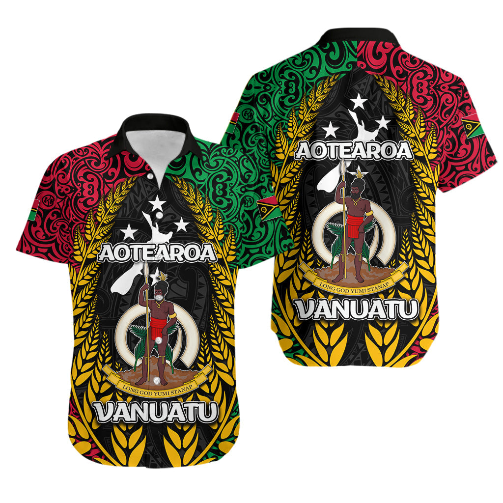 Vanuatu Hawaiian Shirt Mix Maori Aotearoa