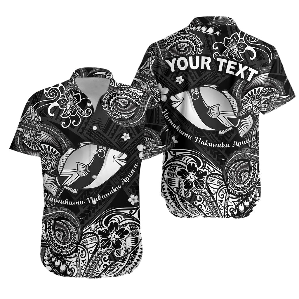Custom Personalised Hawaii State Fish: Humuhumu Nukunuku Apua'a Polynesian Hawaiian Shirt Unique Style - Black