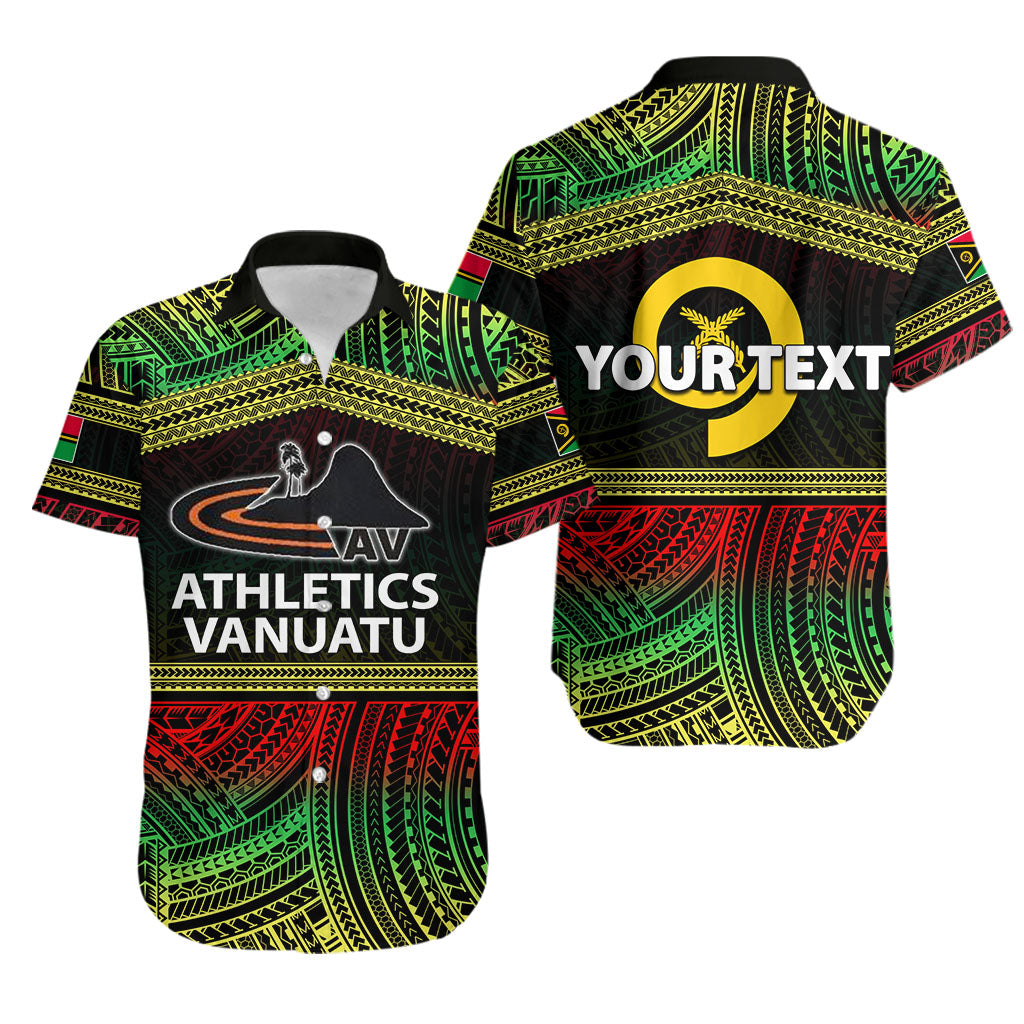 Custom PersonalisedAthletics Vanuatu Hawaiian Shirt Of Vanuatu Polynesian Patterns