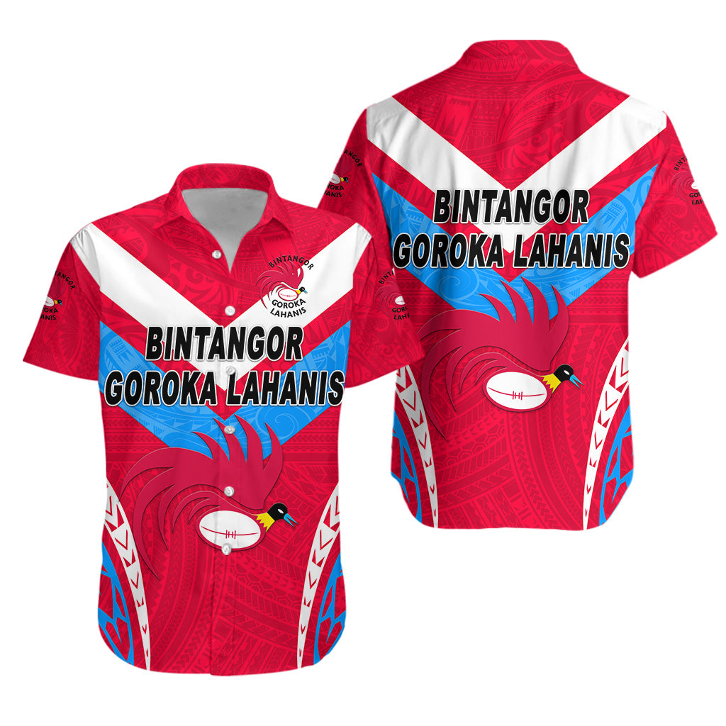Papua New Guinea Bintangor Goroka Lahanis Hawaiian Shirt Rugby Original Style - Red
