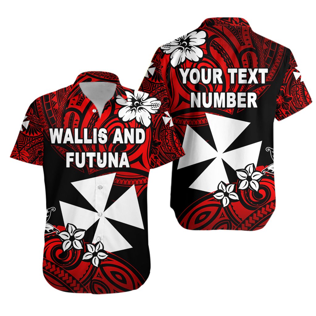 Custom Personalised Wallis and Futuna Rugby Hawaiian Shirt, Custom Text and Number Unique Vibes