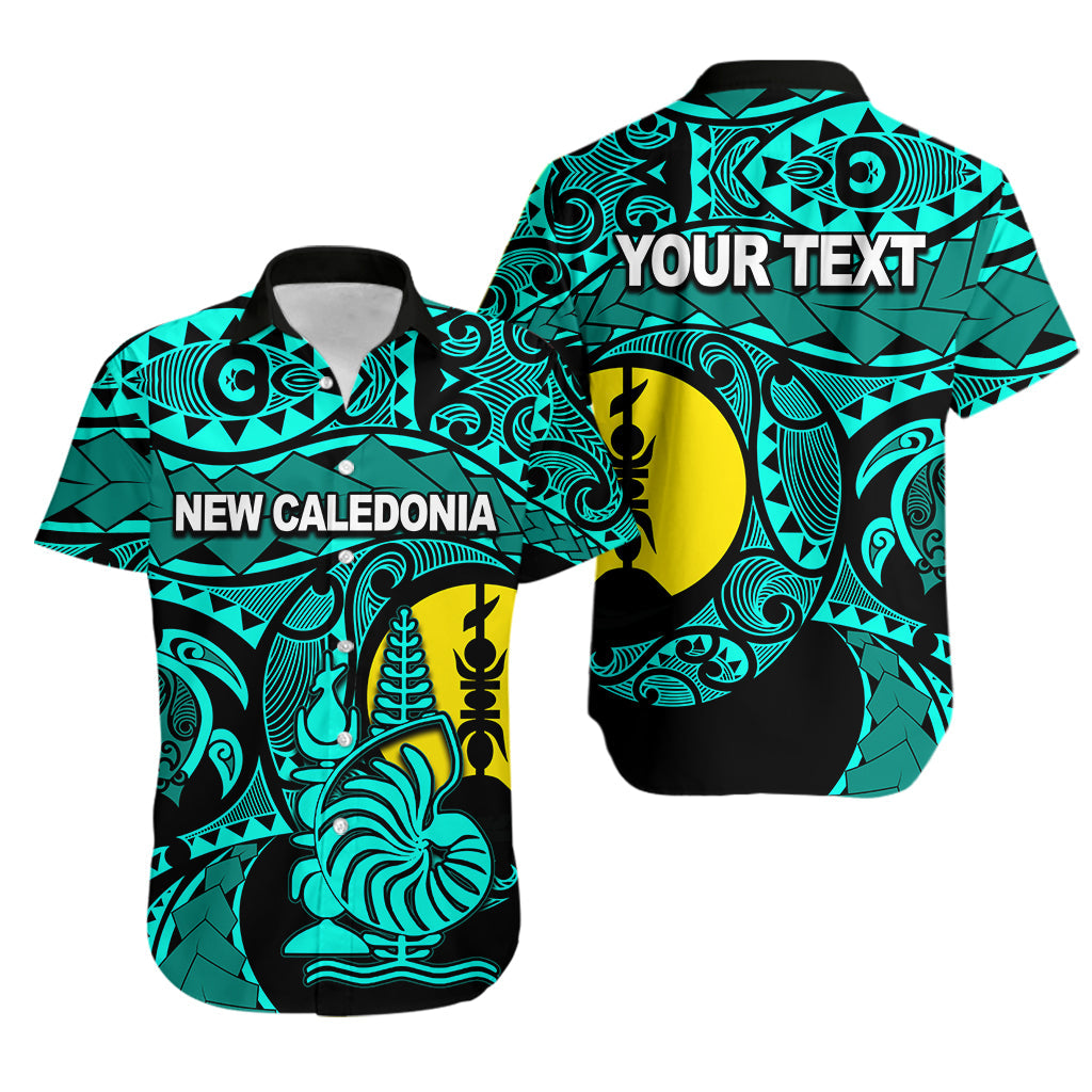 Custom PersonalisedNew Caledonia Hawaiian Shirt Turquoise Color