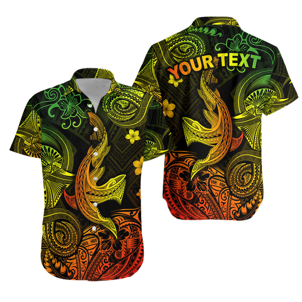 Custom Personalised Hawaii Angry Shark Polynesian Hawaiian Shirt Unique Style - Reggae