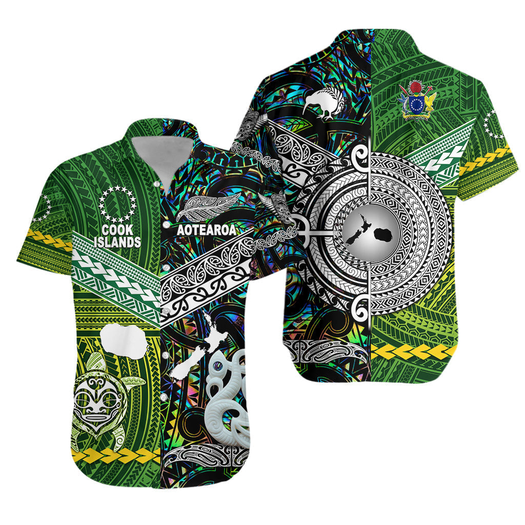 New Zealand Maori Aotearoa Hawaiian Shirt Cook Islands Together - Paua Shell